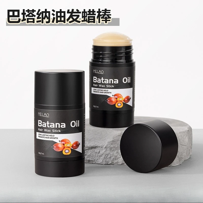 Batana oil Hair Wax Stick Anti-frizz Flyaways Control Styling Wax Long-lasting Smooth Broken Back Hair Pomade Cream