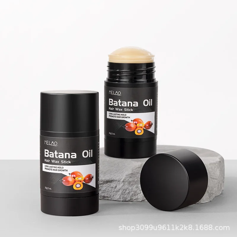 Batana oil Hair Wax Stick Anti-frizz Flyaways Control Styling Wax Long-lasting Smooth Broken Back Hair Pomade Cream