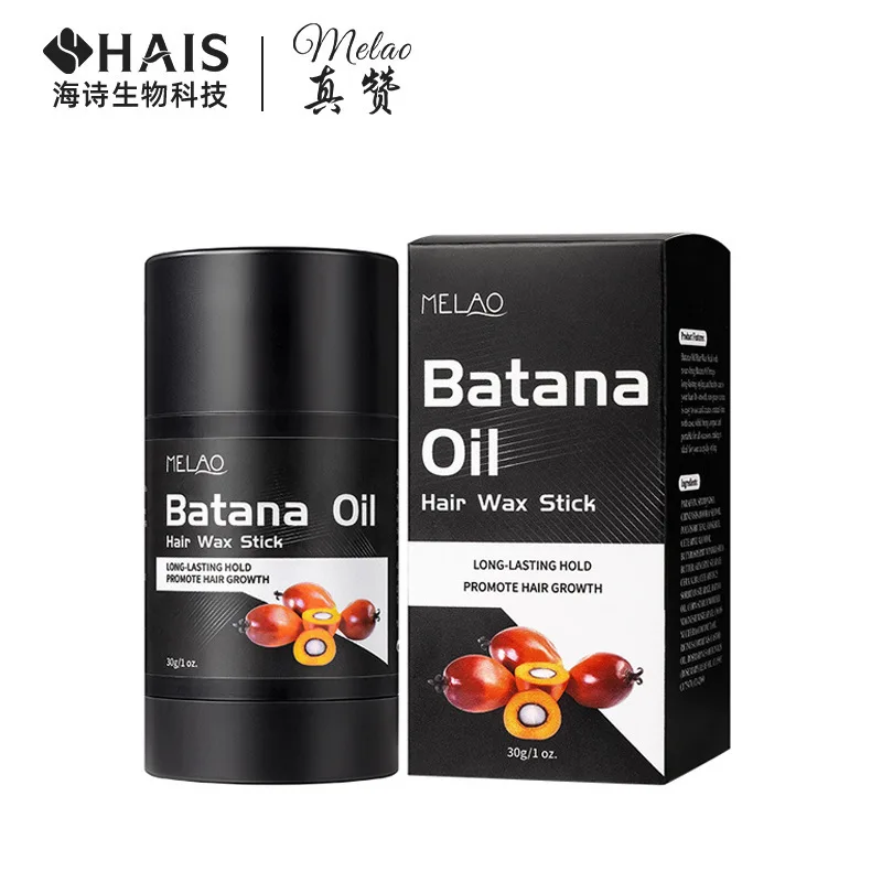 Batana oil Hair Wax Stick Anti-frizz Flyaways Control Styling Wax Long-lasting Smooth Broken Back Hair Pomade Cream
